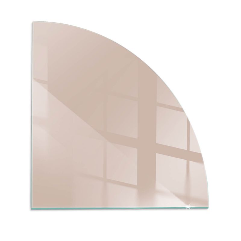 Szklana Podkładka Pod Kominek Ćwiartka Wallfluent 100x100 cm Ciepły jasny brąz 1 szt.