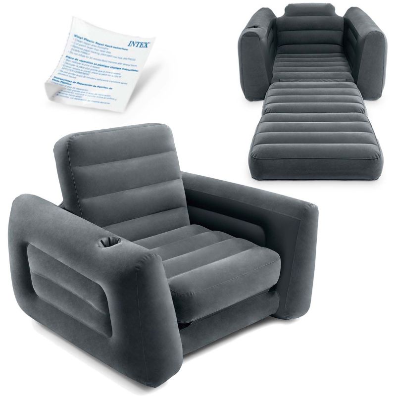 Materac dmuchany Intex 68551 rozkładany fotel dmuchany 224x117x66 cm 1szt.