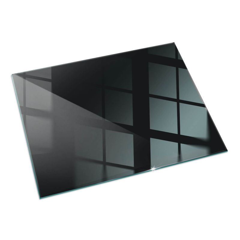 Szklana Podkładka Pod Kominek Prostokąt Wallfluent 60x40 cm Głęboki grafitowy 1 szt.