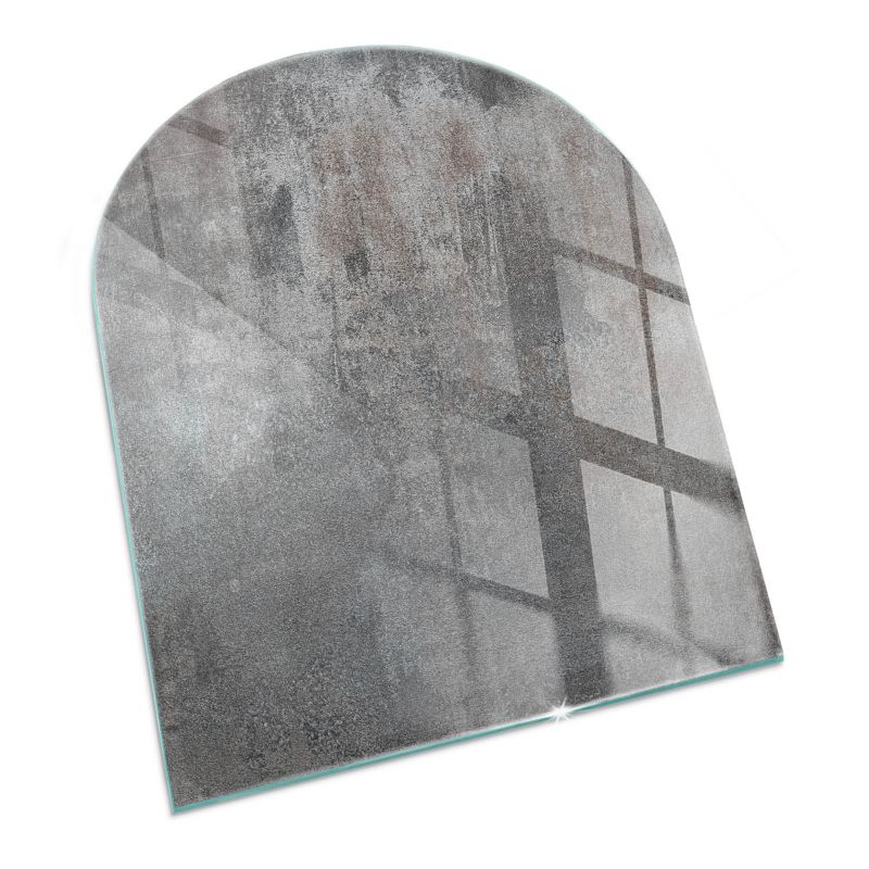 Szklana Podkładka Pod Kominek Półowalny Wallfluent 80x70 cm Faktura surowego materiału 1 szt.