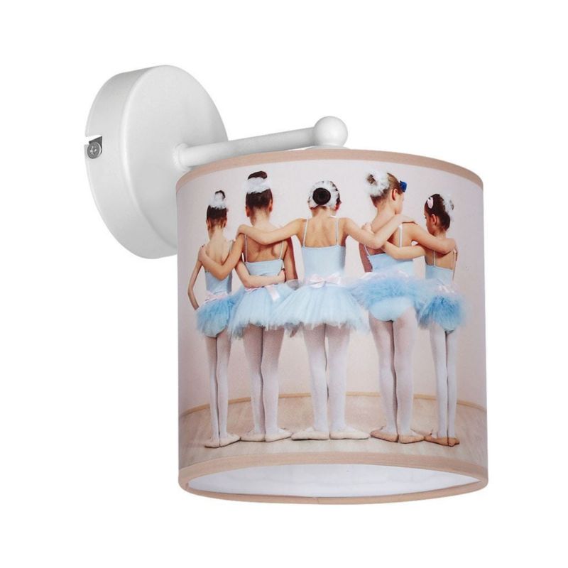 Kinkiet ścienny Milagro Ballerina biały multikolor do pokoju dziecka 1 x E27 x IP20 wym: 15 x 21 cm - 1 szt.