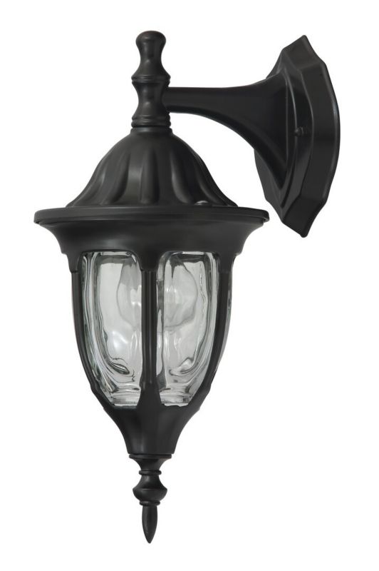 Kinkiet ścienny zewnętrzny Rabalux Milano czarno-przezroczysty retro 1 x E27 x 60W IP43 wym: 37 x 16,5 x 20,5 cm - 1 szt.