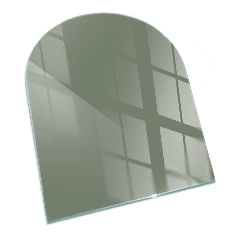 Szklana Podkładka Pod Kominek Półowalny Wallfluent 80x70 cm Oliwkowy zielony 1 szt.
