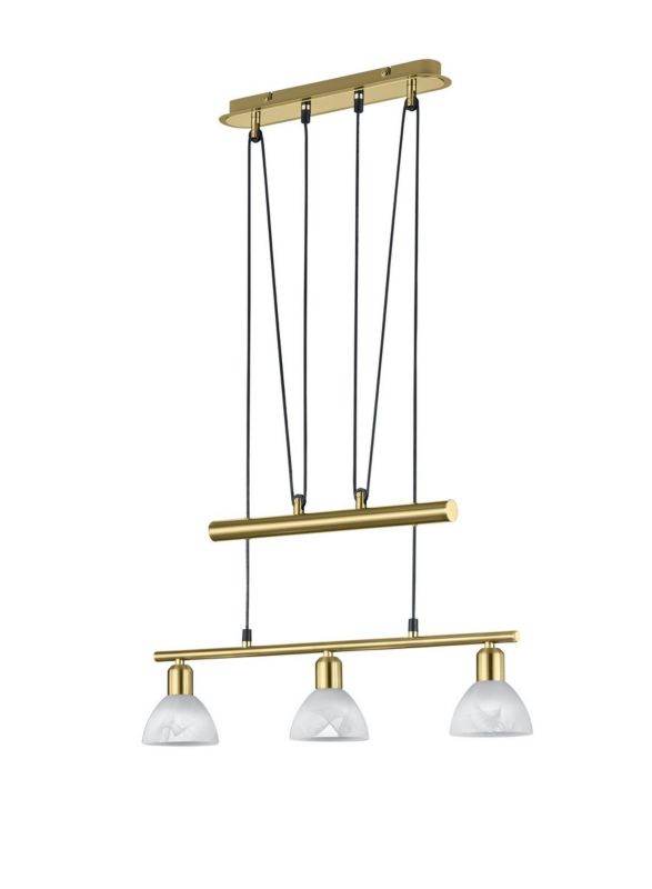 Lampa sufitowa wisząca Trio Levisto złota wym: 160 x 60,5 x 11 cm 3xE14 x 1 szt.