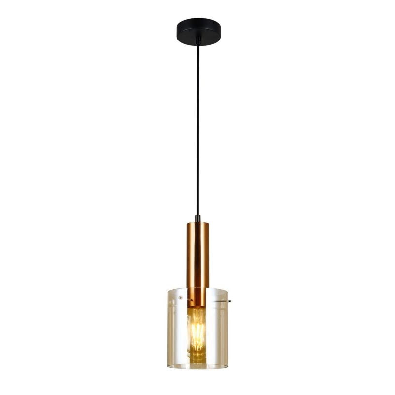 Lampa sufitowa wisząca Italux Sardo 1218 mosiężno-złota nowoczesna 1xE27 x 1 szt.