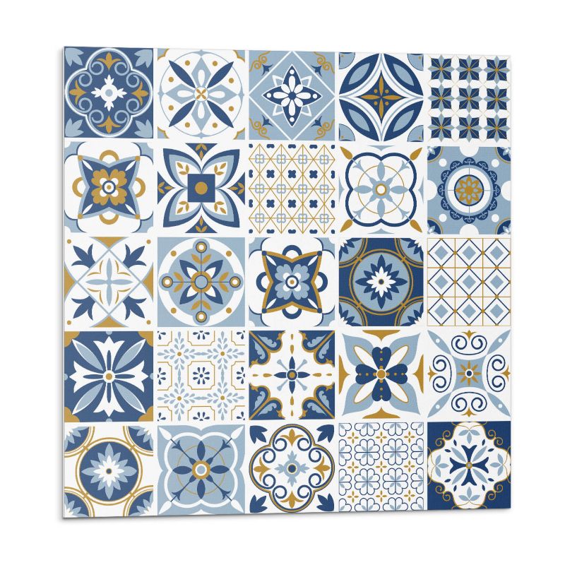 Kafelki samoprzylepne Wallfluent 30x30 cm Motywy ornamentów kaflowych 9 szt.