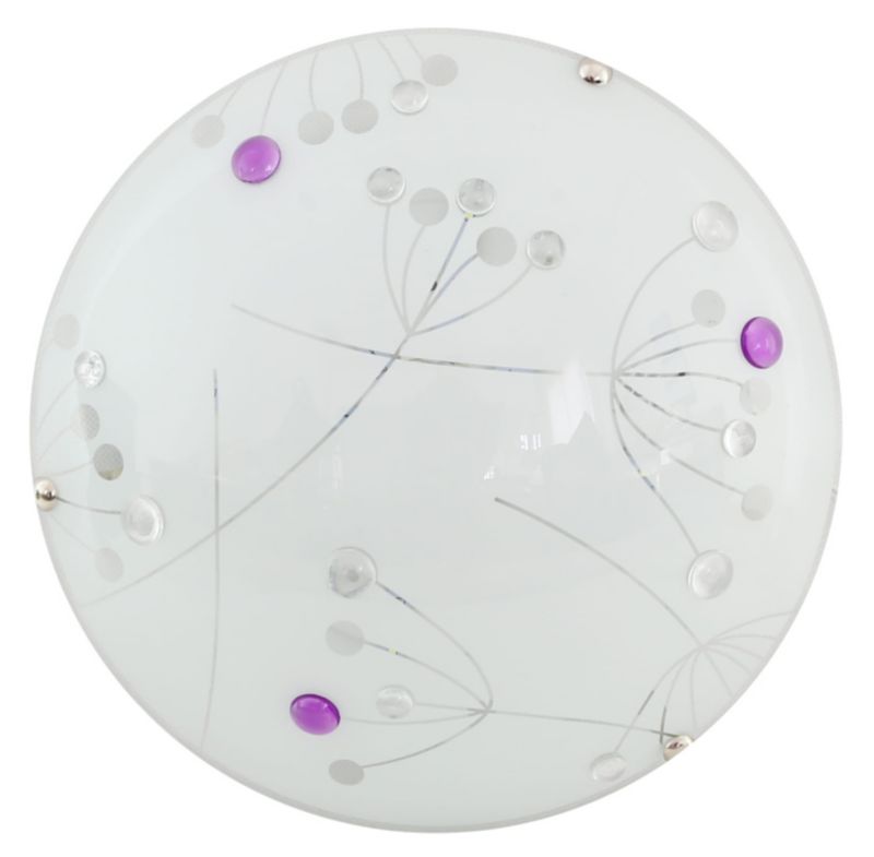 Plafon sufitowy nowoczesny Candellux Floral biały LED 10W 6500K 660lm IP20 wym: 9 x 30 x 30 cm szkło - 1 szt.