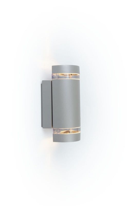 Kinkiet ścienny zewnętrzny Lutec Focus srebrno-biały 2 x GU10 x 35W IP44 wym: 23,5 x 11 x 10,9 cm - 1 szt.