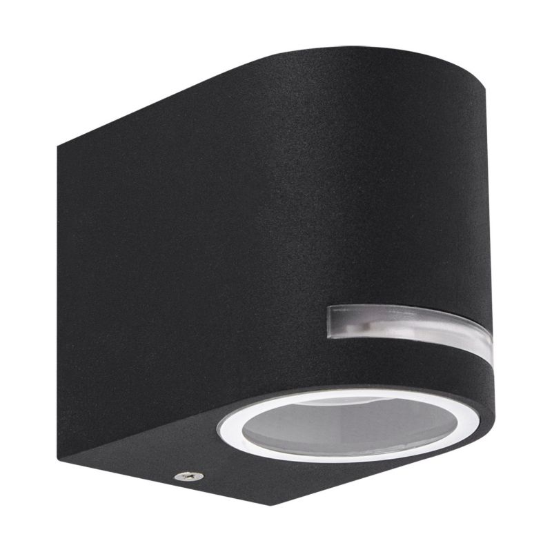 Kinkiet ścienny zewnętrzny Struhm Forest czarny półokrągły 1 x GU10 x IP54 wym: 8 x 7 x 9 cm - 1 szt.