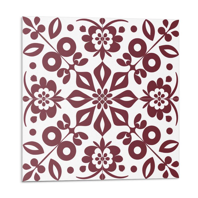 Kafelki samoprzylepne Wallfluent 30x30 cm Wzór kwiatów w towarzystwie liści 9 szt.