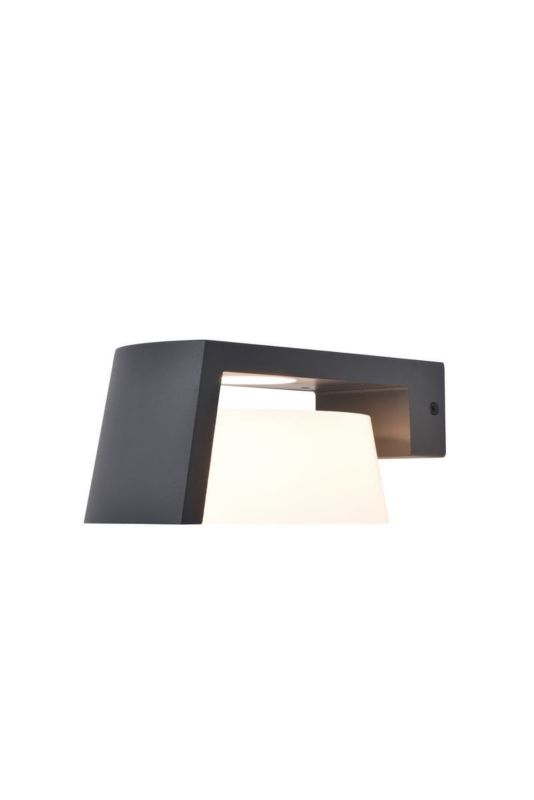 Kinkiet ścienny zewnętrzny Lutec Moon szary LED 11.2W 2600K-6000K 1000lm IP44 wym: 9,6 x 21,7 x 21,7 cm aluminium - 1 szt.