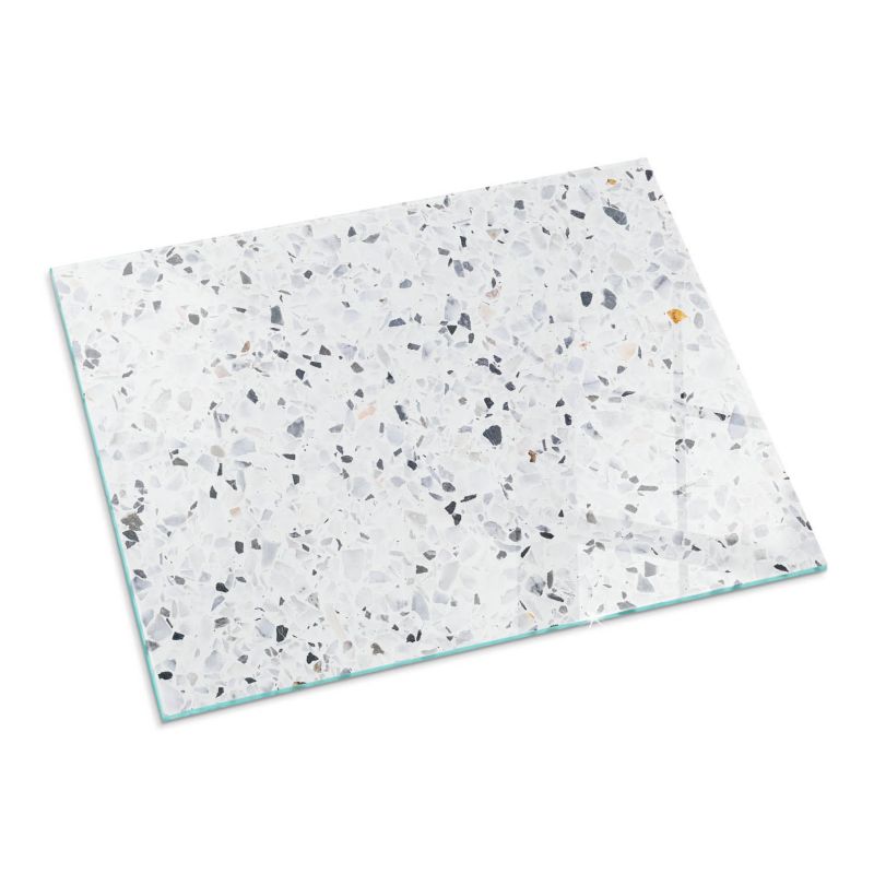 Szklana Podkładka Pod Kominek Prostokąt Wallfluent 80x60 cm Kamienny wzór z drobnymi detalami 1 szt.