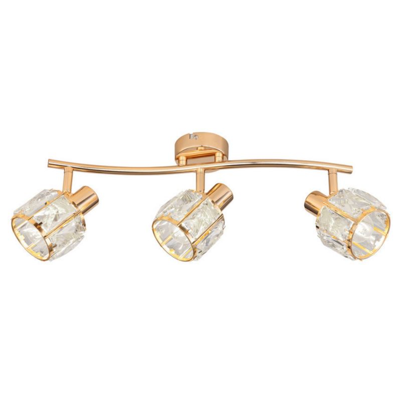 Lampa sufitowa wisząca Candellux Dubai 3490 złoto-przezroczysty kryształowa 3xE14 x 40W 1 szt.