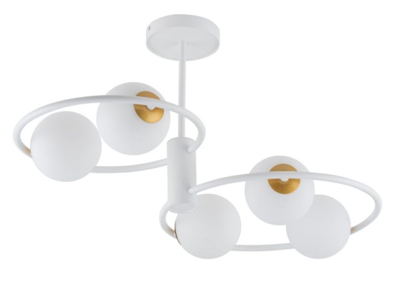 Lampa sufitowa wisząca Sigma Lighting Aqua 2786 biała dekoracyjna 5xG9 x 12W 1 szt.