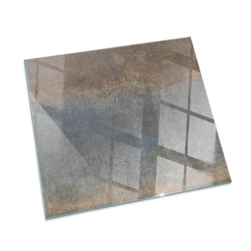 Szklana Podkładka Pod Kominek Kwadrat Wallfluent 50x50 cm Teksturowany wzór abstrakcyjny 1 szt.