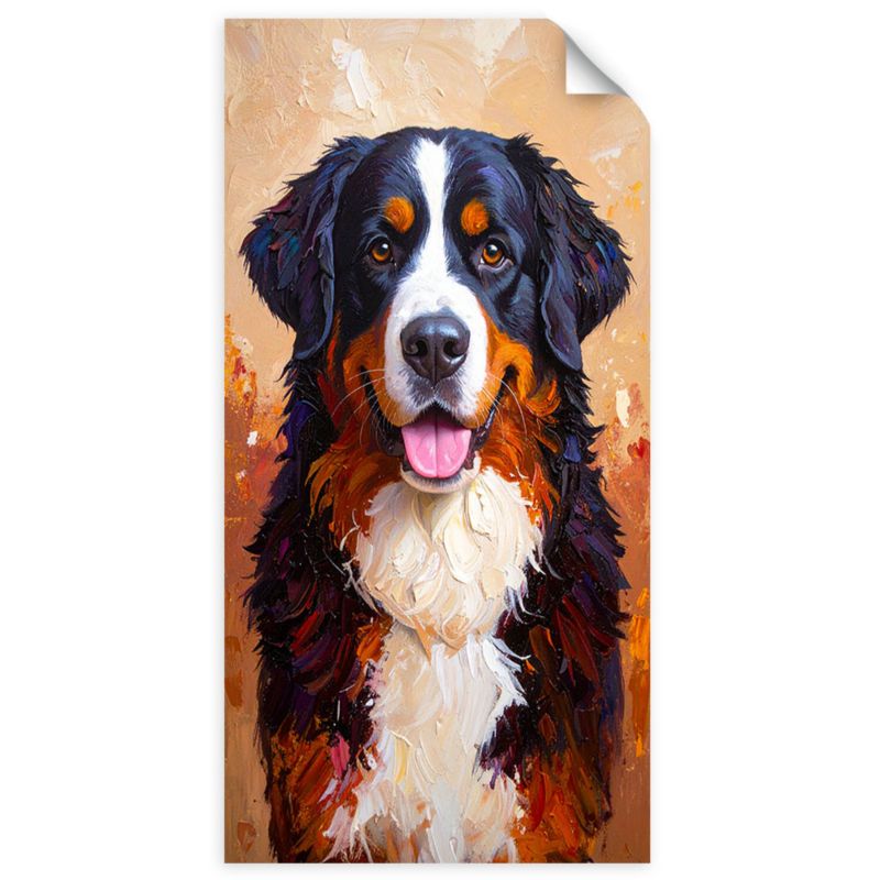 Naklejki samoprzylepne do salonu sypialni Feeby Berneński Pies pasterski 60x120cm 1szt