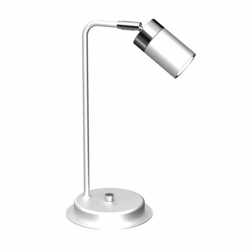 Lampka stołowa Milagro Joker biała chromowana 1 x GU10 x 40W IP20 wym: 36 x 16 x 20 cm metal - 1 szt.