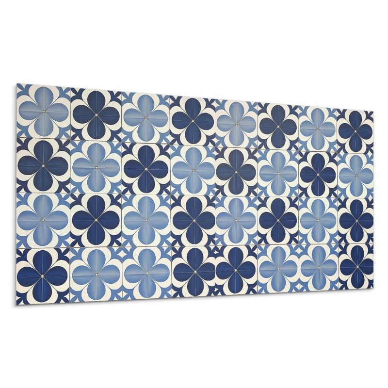 Panel samoprzylepny Wallfluent 100x50 cm Wzór kwiatów w geometrycznym stylu 1 szt.