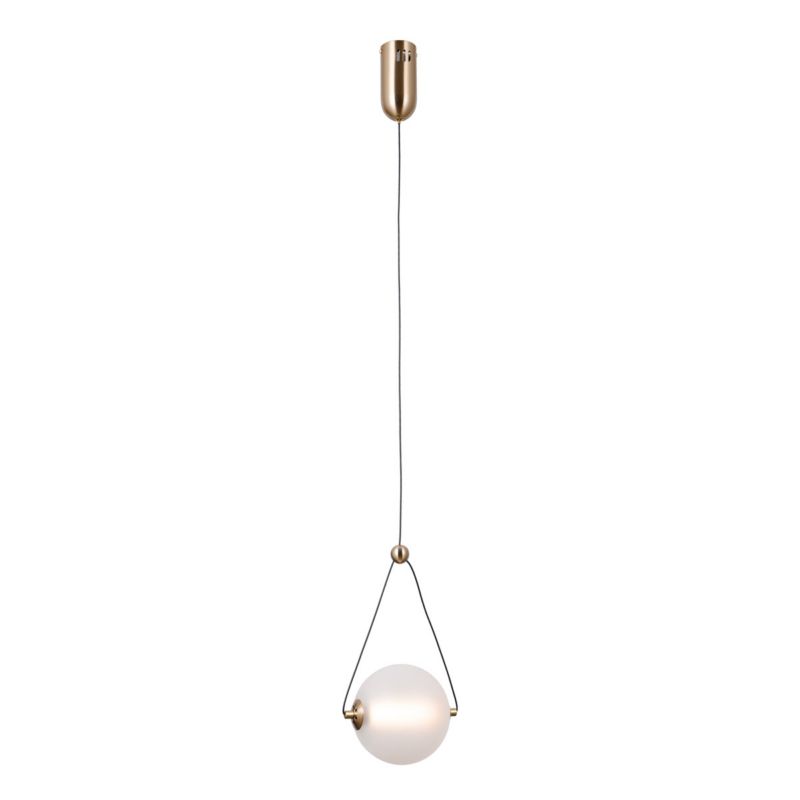 Lampa wisząca Italux Rastia 5336 złoto-opalowy nowoczesna wbudowany LED 6W 1 szt.