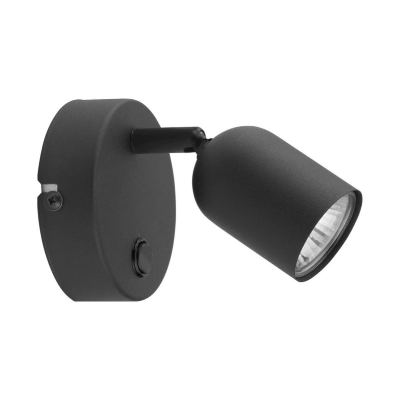 Kinkiet ścienny TK-Lighting Top czarny 1 x GU10 x IP20 wym: 13 x 8 x 15 cm - 1 szt.