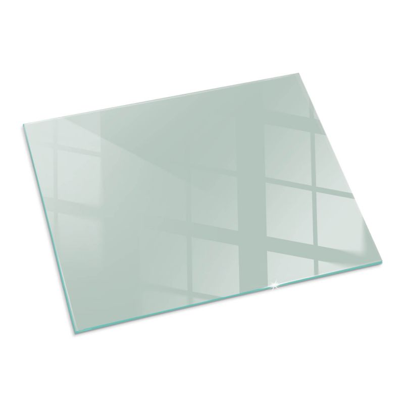 Szklana Podkładka Pod Kominek Prostokąt Wallfluent 80x60 cm Jasny zielony akcent 1 szt.