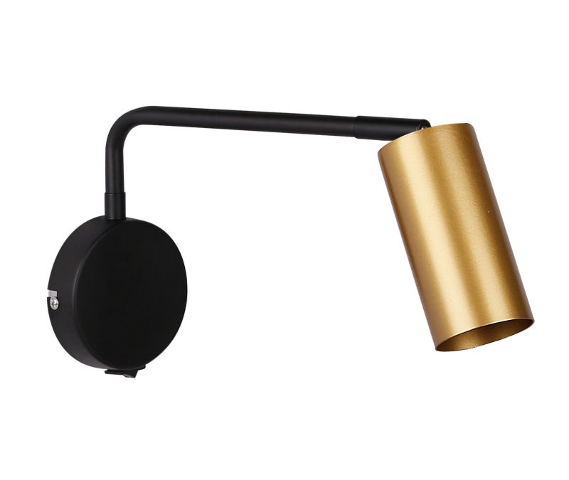 Kinkiet ścienny Candellux Tina czarny-mosiądz-złoty 1 x GU10 x 15W IP20 wym: 15 x 31 x 9 cm - 1 szt.