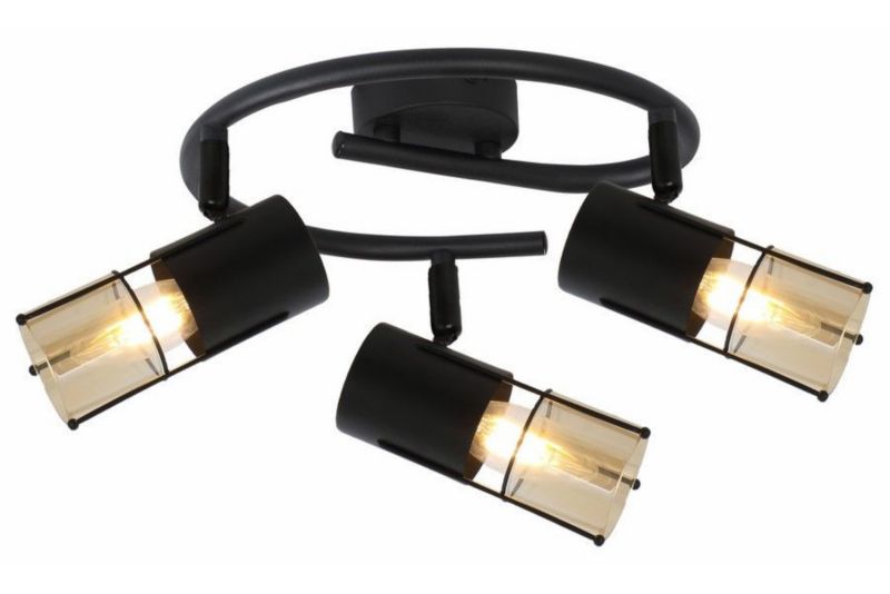 Lampa sufitowa wisząca Reality Scottie czarna wym: 15 x 26 x 26 cm 3xE14 x 1 szt.