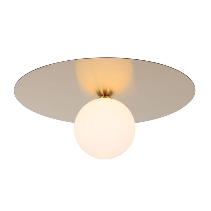 Plafon sufitowy nowoczesny Italux Spoletto złoto-biały 1 x G9 x 40W IP20 wym: 18 x 45 x 45 cm - 1 szt.