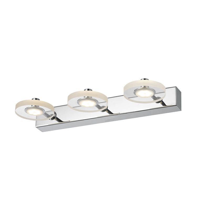 Kinkiet ścienny Italux Harmony chromowany przezroczysty styl nowoczesny LED 9W 3000K 630lm IP21 wym: 5,2 x 38,5 x 16,5 cm - 1 szt.