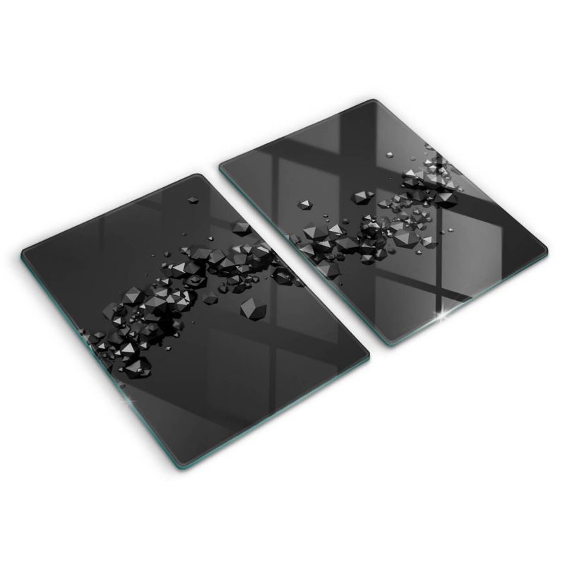 Szklana deska do krojenia Wallfluent 40x52 cm Kształty 3D abstrakcja 2 szt.