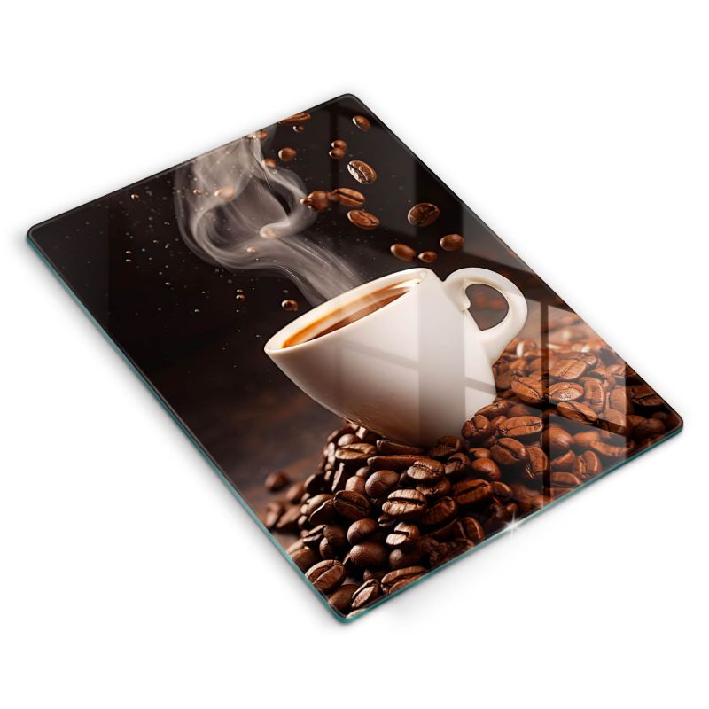 Szklana deska do krojenia Wallfluent 40x52 cm Gorąca filiżanka kawy 1 szt.