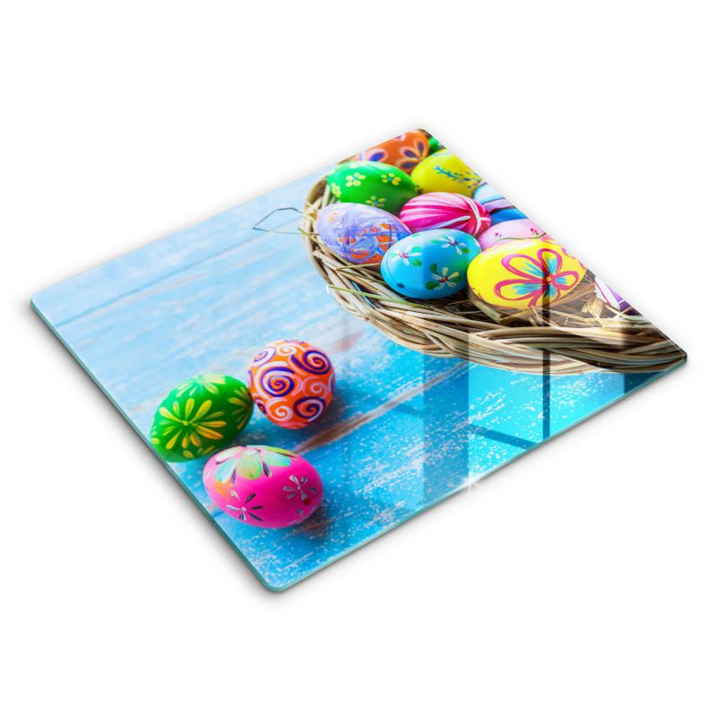 Szklana deska do krojenia Wallfluent 60x52 cm Wielkanocne jajka pisanki 1 szt.