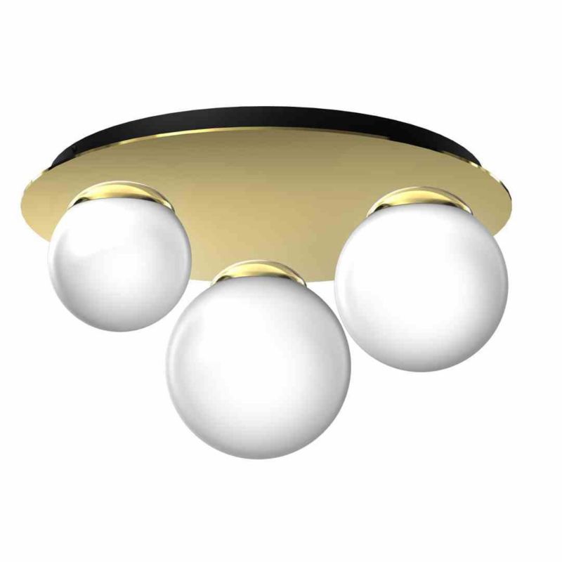 Lampa sufitowa wisząca Milagro Plato 9667 złoto-biała szerokość 50 cm 2xE14 x 40W 1 szt.