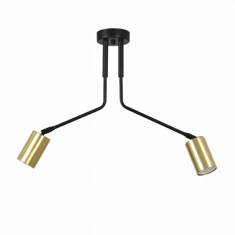 Lampa sufitowa Emibig Verno czarna-złoto wym: 35 x 45 cm 2xGU10 x 30W 1 szt.