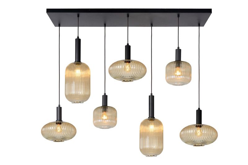 Lampa wisząca Lucide Maloto złoto-odcienie złota nowoczesna 7xE27 x 40W 1 szt.
