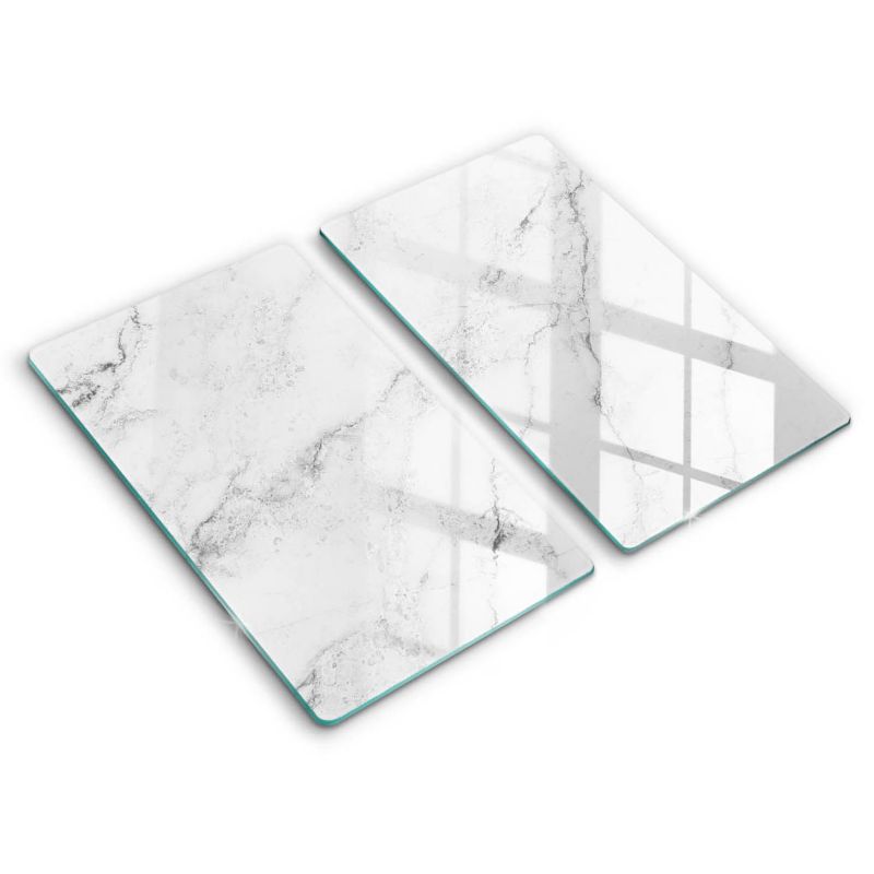 Szklana deska do krojenia Wallfluent 30x52 cm Elegancki marmur tekstura 2 szt.