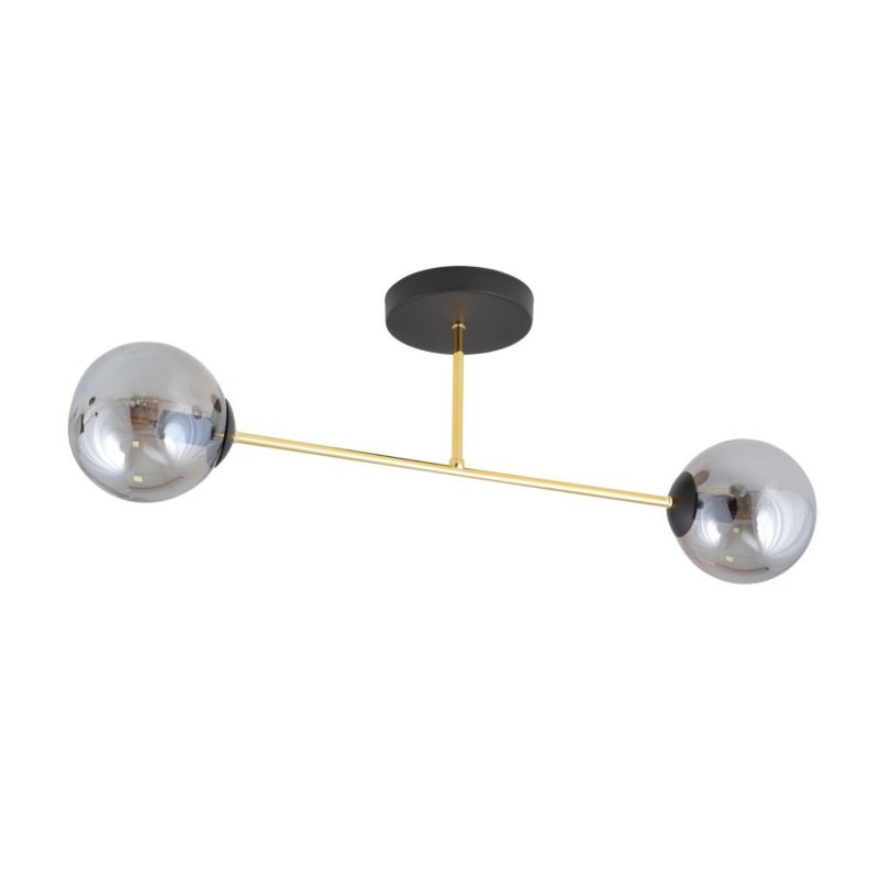 Lampa sufitowa Emibig Magnum złoto-czarna wym: 23 x 55 cm 2xE14 x 10W 1 szt.