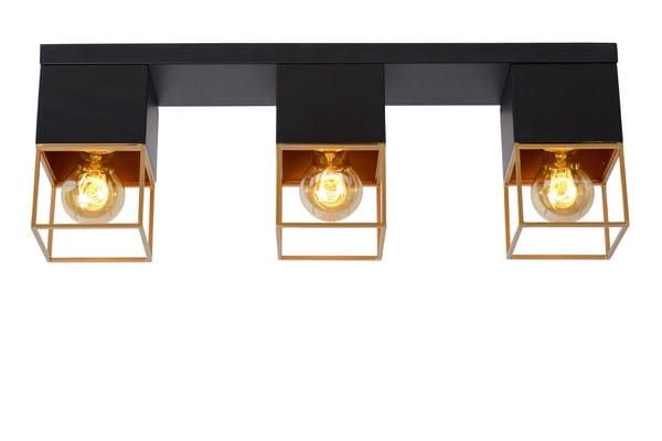 Lampa sufitowa wisząca Lucide Rixt 1064 złoto-czarna szerokość 54 cm 3xE27 x 40W 1 szt.