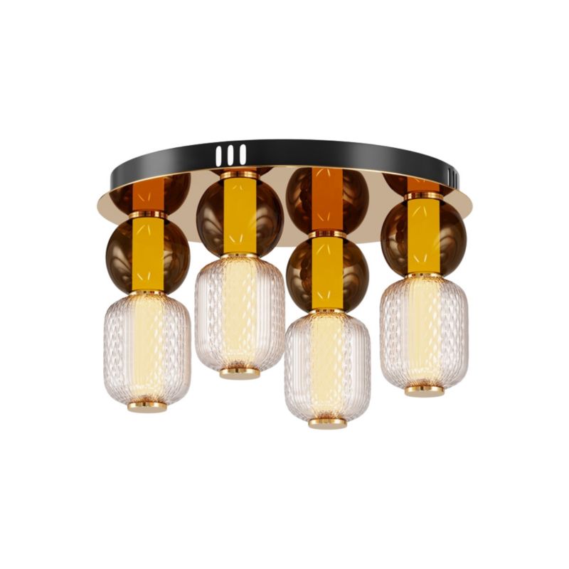 Lampa sufitowa wisząca Maytoni Drop 2430 złoto-przezroczysty dekoracyjna wbudowany LED 60W 1 szt.