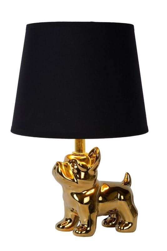 Lampka stołowa Lucide Extravaganza Sir Winston złoto-czarna 1 x E14 x 40W IP20 wym: 31.5 x 21 x 21 cm tkanina - 1 szt.