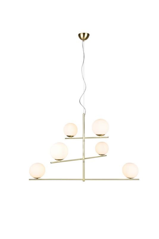 Żyrandol Trio Pure złoto-biały wym: 150 x 115 x 80 cm 6xE14 x 1 szt.
