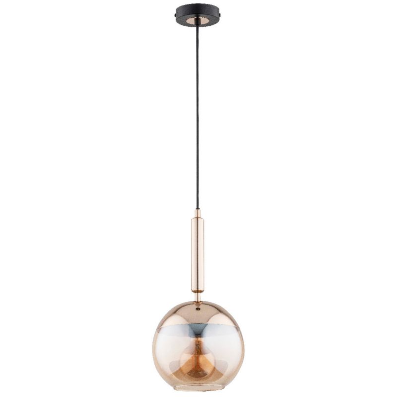 Lampa wisząca Alfa Volda 9150 złoto-czarna-bursztynowy nowoczesna 1xE27 x 15W 1 szt.