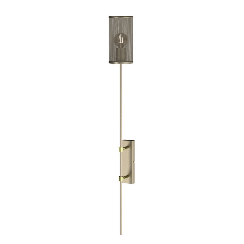 Kinkiet ścienny Luminex Wall tytanowy złoto-mosiądz szczotkowany 1 x E27 x 15W IP20 wym: 102 x 11 x 15 cm - 1 szt.