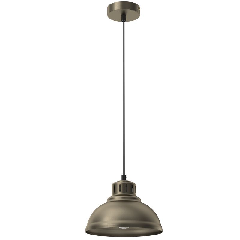 Lampa wisząca Luminex Sven tytanowe złoto-czarna wym: 110 x 21 x 21 cm 1xE27 x 15W 1 szt.