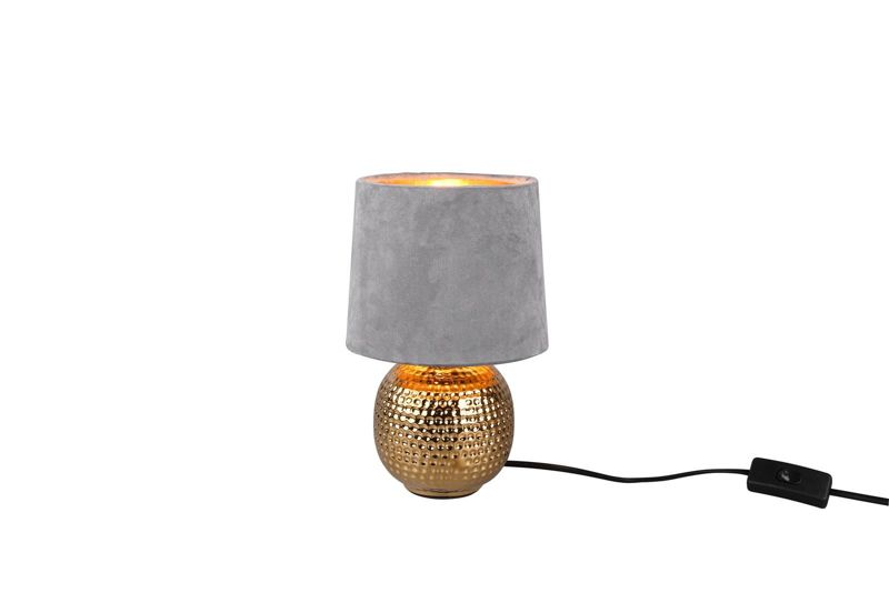 Lampka stołowa RL Sophia złoto-szara 1 x E14 x 40W IP20 wym: 26 x 16 x 16 cm tkanina - 1 szt.