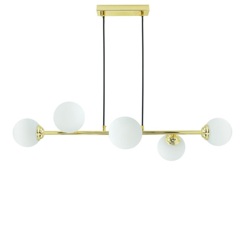 Lampa wisząca IdeaLED Palle złoto-biała wym: 95 x 90 x 30 cm 6xE27 x 10W 1 szt.
