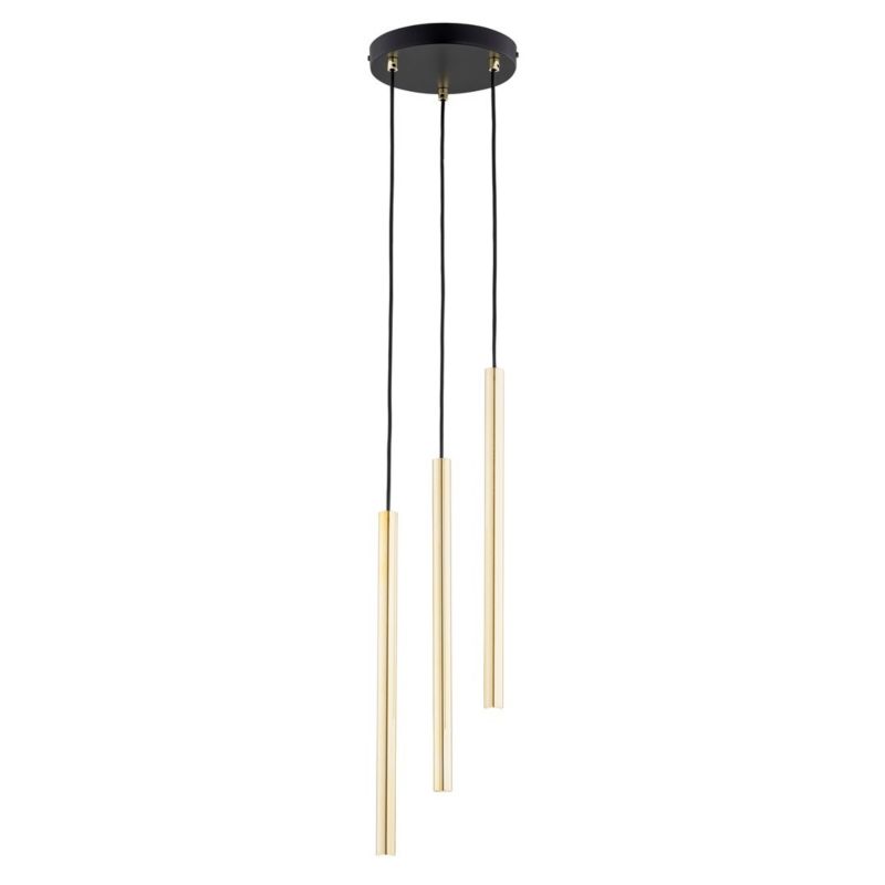 Lampa wisząca Emibig Selter złoto-czarna wym: 130 x 20 x 5 cm 3xG9 x 8W 1 szt.