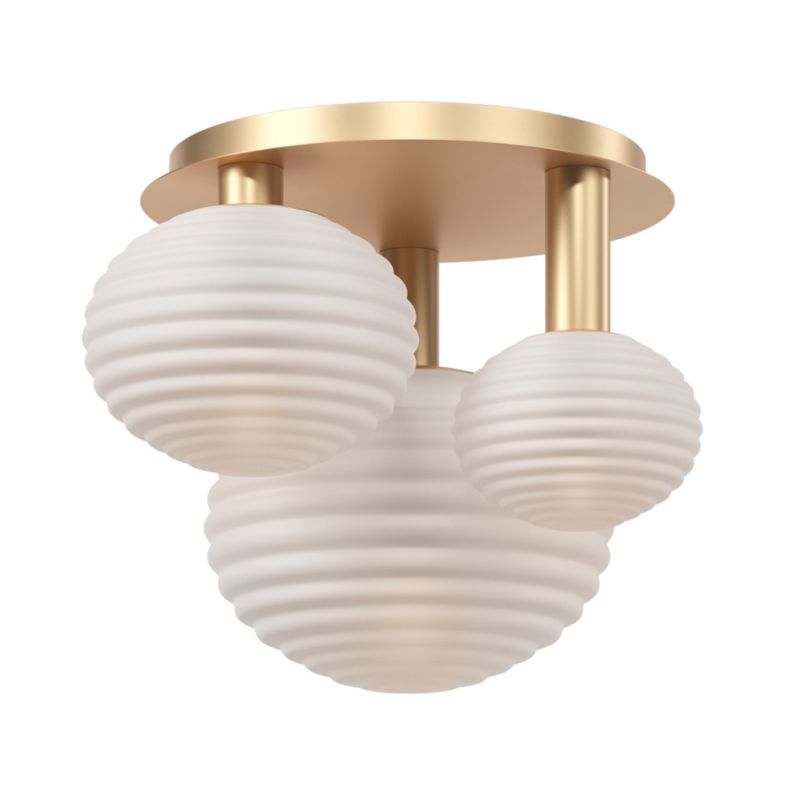 Lampa sufitowa wisząca Maytoni Reels złoto-biała wym: 38,5 x 53,5 x 46 cm 3xE14 x 40W 1 szt.