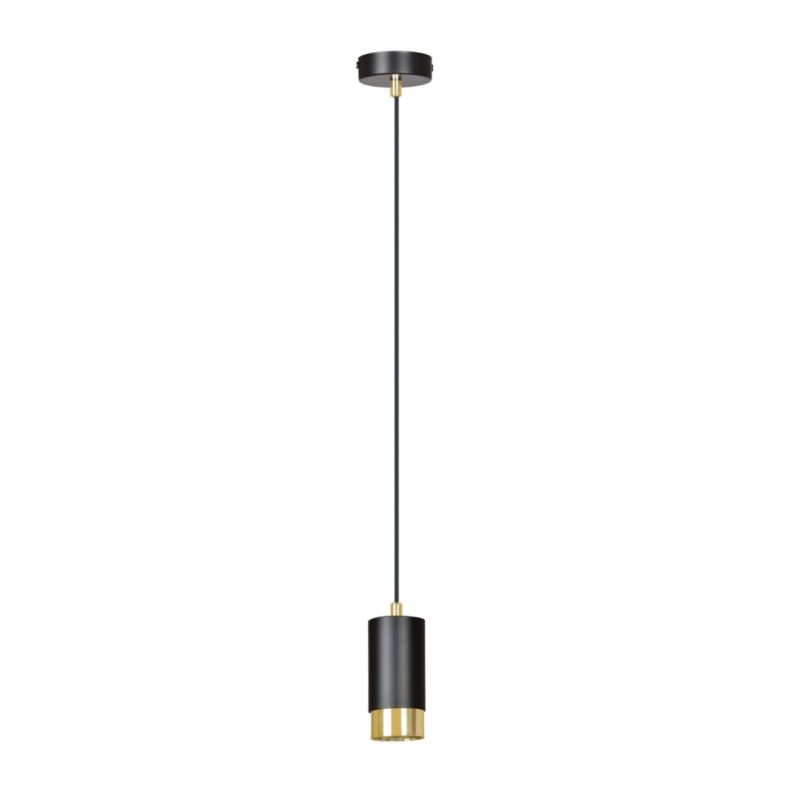 Lampa sufitowa Emibig Fumiko czarna-złoto wym: 100 x 8 x 8 cm 1xGU10 x 10W 1 szt.