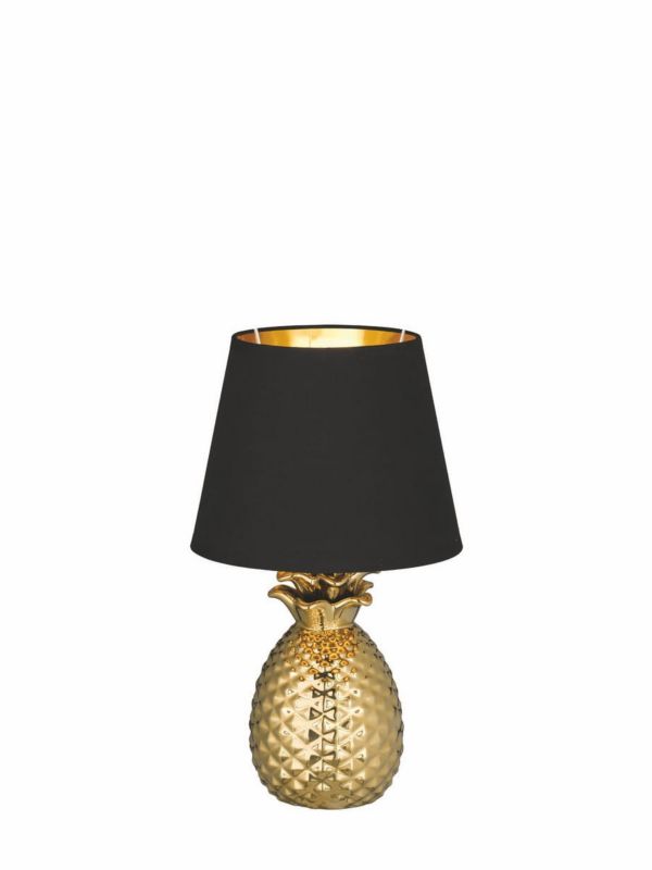 Lampka stołowa RL Pinapple złoto-czarna 1 x E14 x 40W IP20 wym: 35 x 20 x 20 cm ceramika - 1 szt.